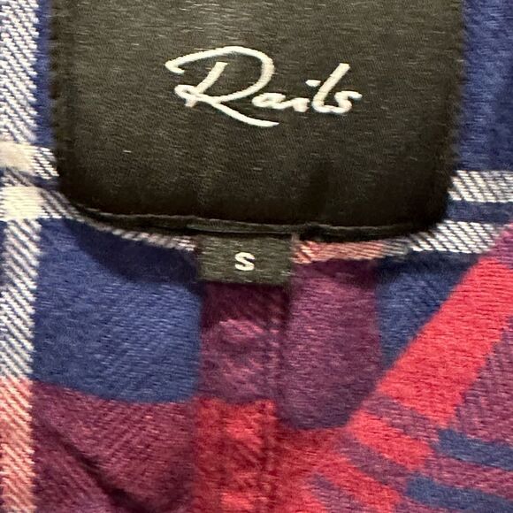 Rails small cropped plaid shirt long sleeve - Picture 4 of 5